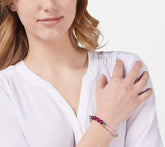 JAI Sterling Silver Multi-Gemstone Bead Bracelet, Fire - 7-1/4" Fit